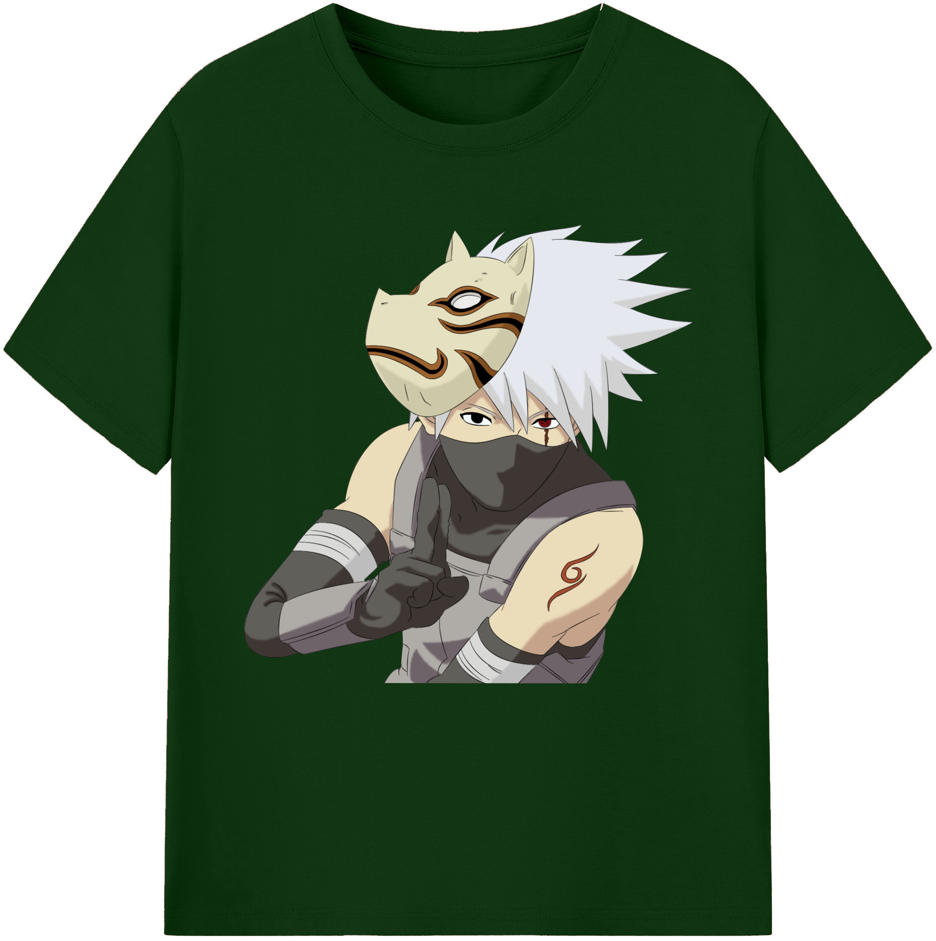 （画像用） NARUTO -ナルト- はたけ カカシ Hatake Kakashi 綿100％半袖Tシャツ（フロントプリント）